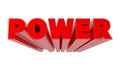 3D POWER word on white background 3d rendering