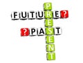 3D Present Future Past Crossword Royalty Free Stock Photo