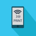 3D print mobile icon Royalty Free Stock Photo
