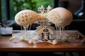 3d printed biohybrid robot parts on table