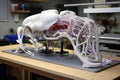 3d printed biohybrid robot prototype on workbench