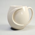 3d Printed Circular Mug With Crescent Hand - Alexander Archipenko Style