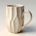 3d Printed Coffee Mug With Dimensional Lines In Leyendecker Style