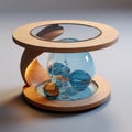 3d Printed Coffee Table With Luminous Spheres And Organic Chemistry Elements