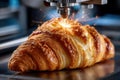 3D Printed Croissant: The Future of Bakery is Here! Royalty Free Stock Photo