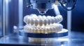 3 d printed dental model in manufacturing process Royalty Free Stock Photo