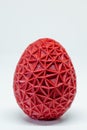 3d printed egg, easter object, voronoi polygonal style decoration