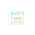 3d printed glasses gradient linear vector icon