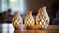3D-Printed Home Decor: Feature 3D-printed objects in a modern, minimal home setting Royalty Free Stock Photo