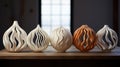 3D-Printed Home Decor: Feature 3D-printed objects in a modern, minimal home setting Royalty Free Stock Photo