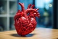 3D printed human heart, a breakthrough in medical technology, Generative AI Royalty Free Stock Photo