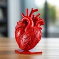 3D printed human heart, a breakthrough in medical technology, Generative AI Royalty Free Stock Photo