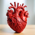 3D printed human heart, a breakthrough in medical technology, Generative AI Royalty Free Stock Photo