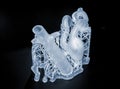 3D printed human heart prototype close-up. Object photopolymer Royalty Free Stock Photo