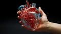 A 3D printed model of a heart Royalty Free Stock Photo