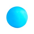 3d printed model of sphere from blue printer filament. Isolated on white. Royalty Free Stock Photo