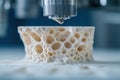 3d printed object with intricate honeycomb pattern Royalty Free Stock Photo