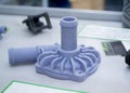 3D printed object resin polymerization Parts created 3D printer hardened resin Royalty Free Stock Photo