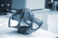3D printed object resin polymerization Parts created 3D printer hardened resin Royalty Free Stock Photo