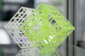 3D printed object resin polymerization Parts created 3D printer hardened resin Royalty Free Stock Photo