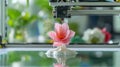 3d printed plastic flower model embodying technology and summer theme for impactful visuals