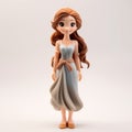 3d Printed Princess Eugenie Toy - Cartoon Figurine With Fishtail Braid Hairstyle