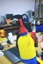 3D printed robot clamp, holder. Plastic manipulator, robotic hand machine tool printed on three dimensional printer. DIY
