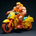 Barbarian Scooter: 3d Printed G.i. Joe Style Toy With Aggressive Digital Illustration