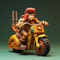 Barbarian Scooter: Aggressive 3d Printed Toy With G.i. Joe Style