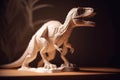 A 3D printed sculpture of the first fossilized Dinosaur ever found.. AI generation