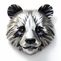 3d Printed Stainless Steel Bear Head: Conceptual Digital Art
