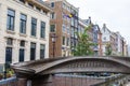 3d printed stainless steel bridge over canal in the red light district of Amsterdam