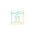 3d printed tools gradient linear vector icon Royalty Free Stock Photo