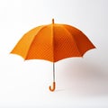 Striking Orange Umbrella With Woven-perforated Design