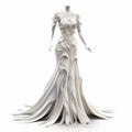 3d Printed Wedding Dress In The Style Of Akihiko Yoshida