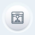 3d printer, additive manufacturing line icon Royalty Free Stock Photo