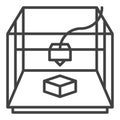 3D Printer Additive Manufacturing Technology vector icon or symbol in outline style Royalty Free Stock Photo
