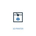 3d printer concept 2 colored icon