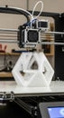 3D Printer Creating a Complex Geometric Object Royalty Free Stock Photo