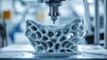 3D Printer Creating a Complex Lattice Structure Royalty Free Stock Photo