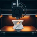 3d printer creating a complex object Royalty Free Stock Photo
