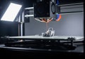 3d printer creating a complex object layer by layer Royalty Free Stock Photo