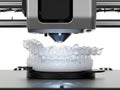 3d printer creating dental model Royalty Free Stock Photo