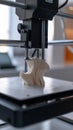 3D printer creating intricate organic structure close-up Royalty Free Stock Photo