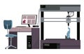 3d Printer for Creating Model in Laboratory. Modeling Printing Progress, Additive Technology Development, Innovation Royalty Free Stock Photo