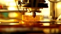 A 3D printer creating an object, demonstrating rapid prototyping's capabilities Royalty Free Stock Photo