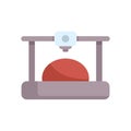 3d printer creating a red hemisphere using additive manufacturing technology Royalty Free Stock Photo