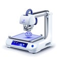 3D Printer Creating a Small Object in a Modern Setting Royalty Free Stock Photo