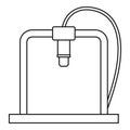 3D printer frame icon outline