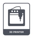 3d printer icon in trendy design style. 3d printer icon isolated on white background. 3d printer vector icon simple and modern Royalty Free Stock Photo